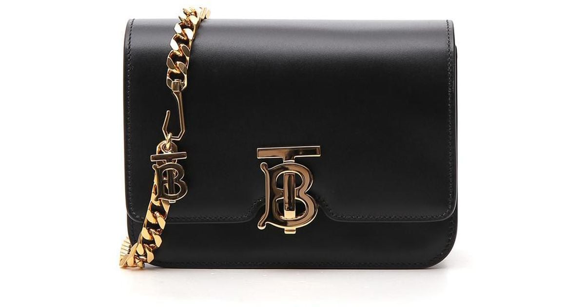 Burberry Tb Chain Detail Belt Bag in Black | Lyst