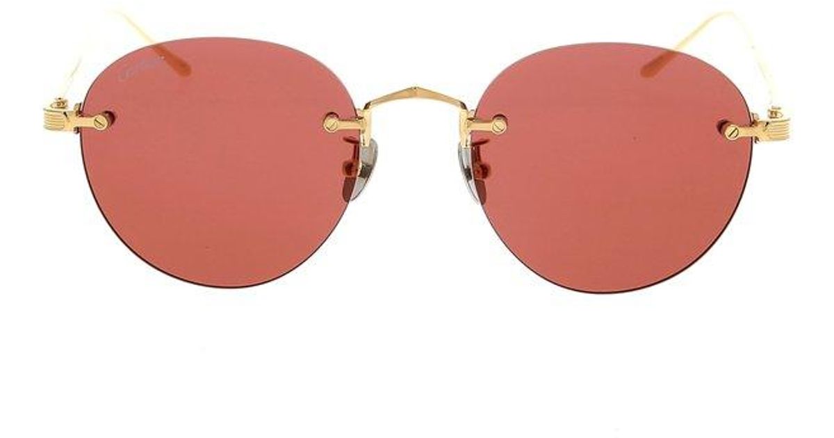 Cartier Pantos Frameless Sunglasses in Metallic | Lyst