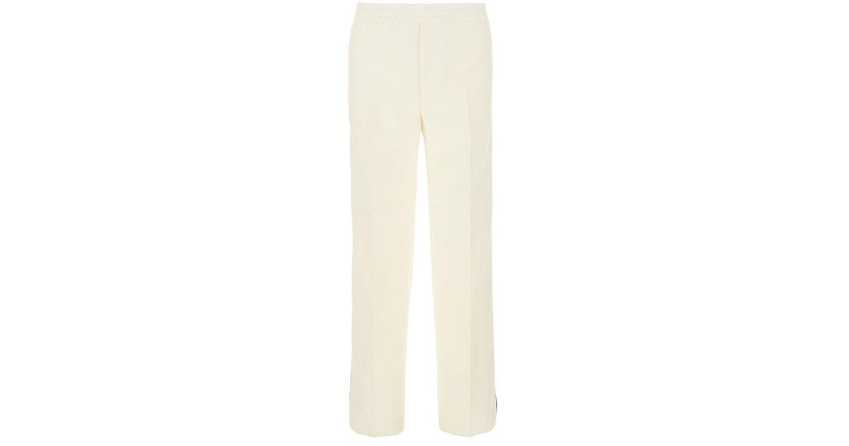Gucci Fluid Drill Trousers in White for Men Lyst UK