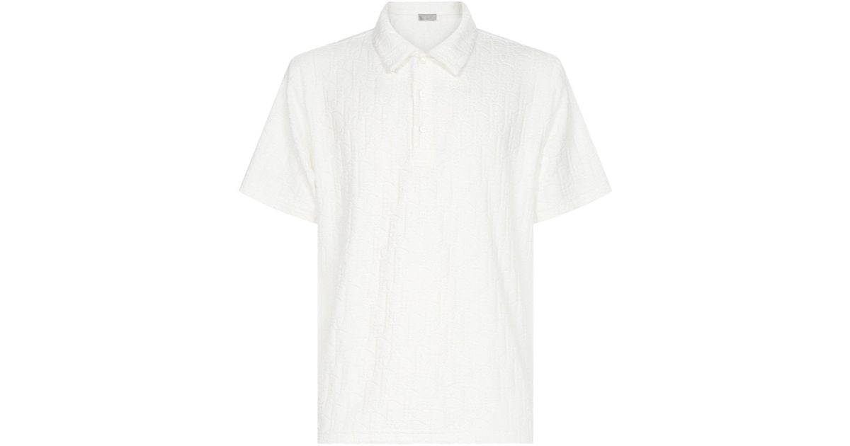 Dior Oblique Polo Shirt in White for Men | Lyst Canada