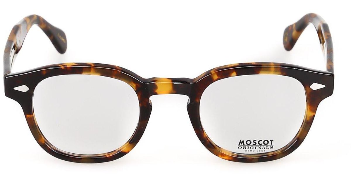 Moscot Lemtosh Square Frame Glasses in Brown Lyst