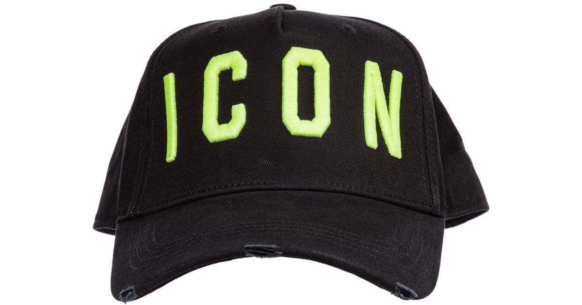 DSquared² Black/neon Icon Baseball Cap 