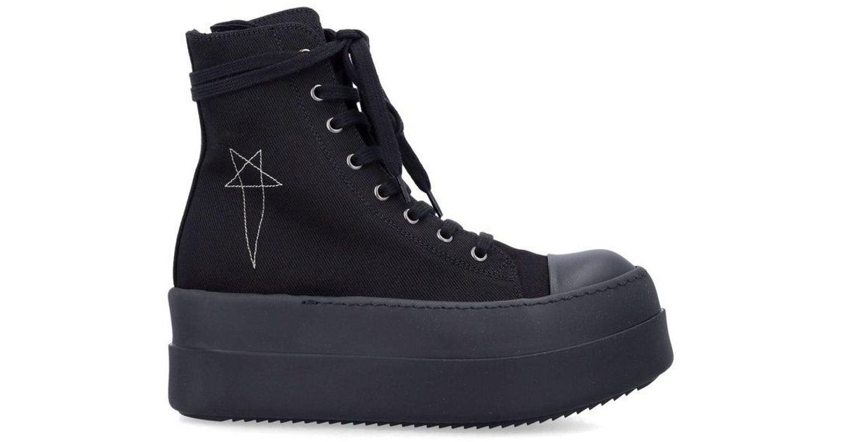 Rick Owens Double Bumper Sneaks in Blue | Lyst Canada