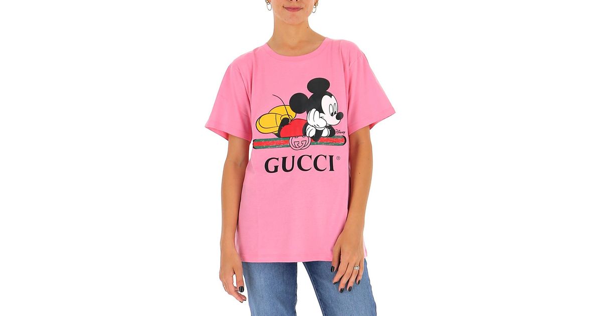 Gucci Cotton X Disney Oversized T-shirt in Pink - Lyst
