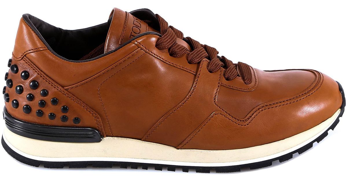 Tod's All Dots Spoiler Matt Sneakers in Brown for Men | Lyst