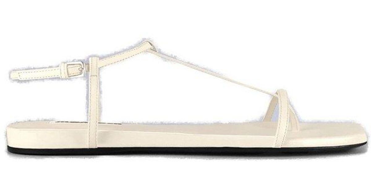Jil Sander New Tripon 2 Buckled Sandals in White | Lyst