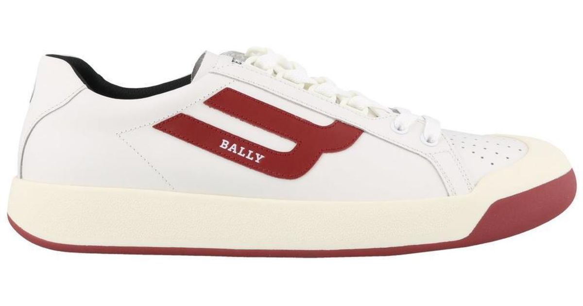 Bally Leather New Competition Logo Sneakers in White for Men - Lyst