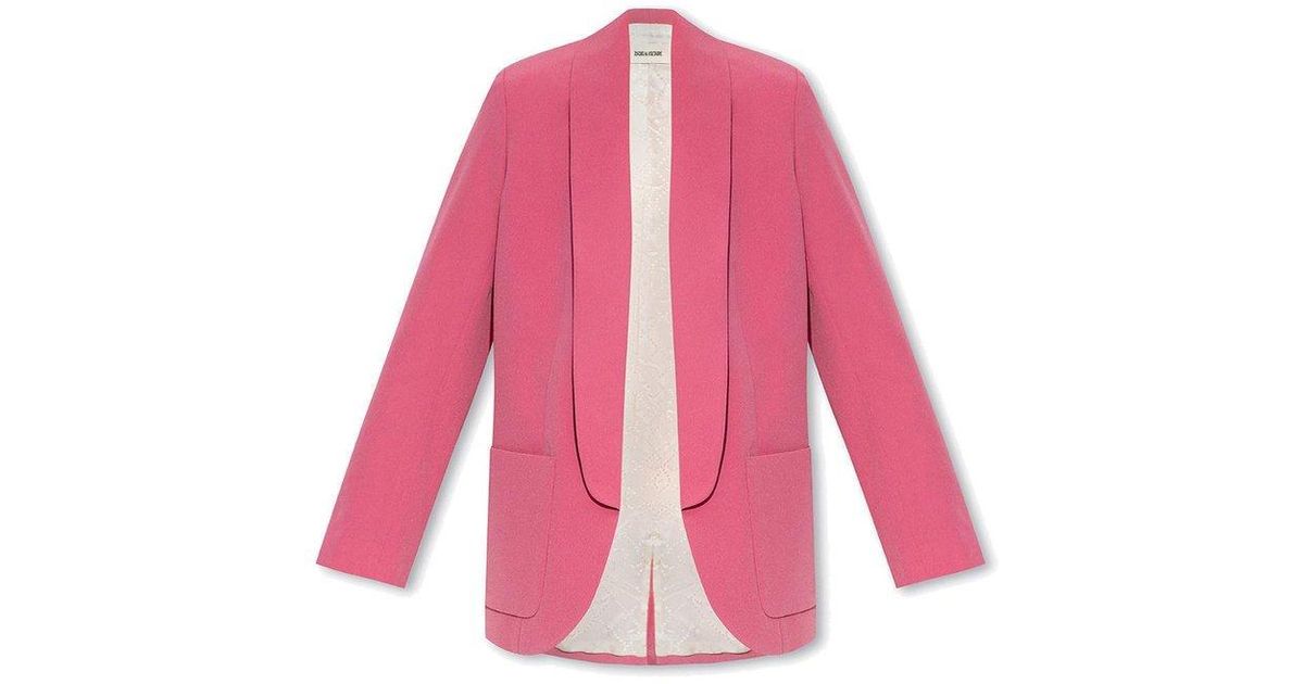 Zadig & Voltaire Blazer With Pockets in Pink | Lyst