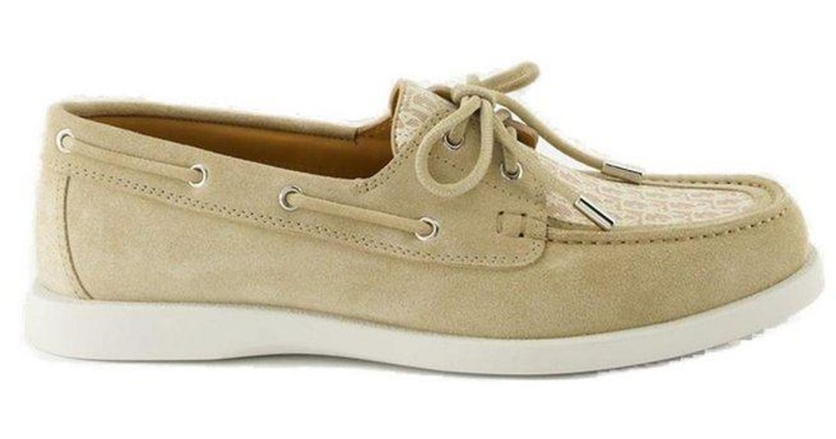 Dior Granville Boat Shoes in Natural for Men | Lyst Canada