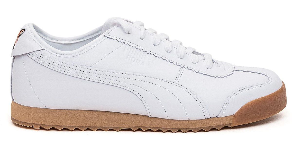 PUMA Leather X Maison Kitsuné Roma Low-top Sneakers in White for Men | Lyst