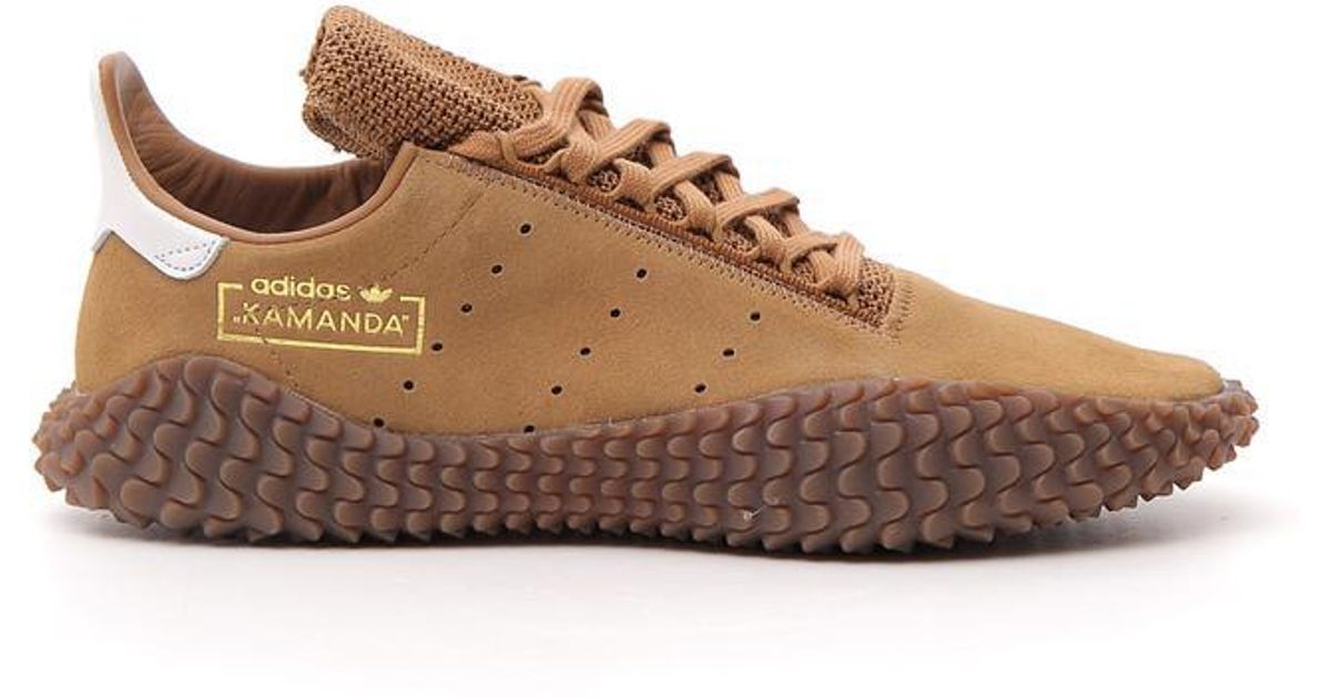 adidas Cotton Kamanda Laceup Sneakers in Brown for Men Lyst