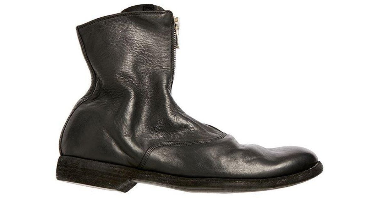 Guidi Front-zip Detail Boots in Black for Men | Lyst