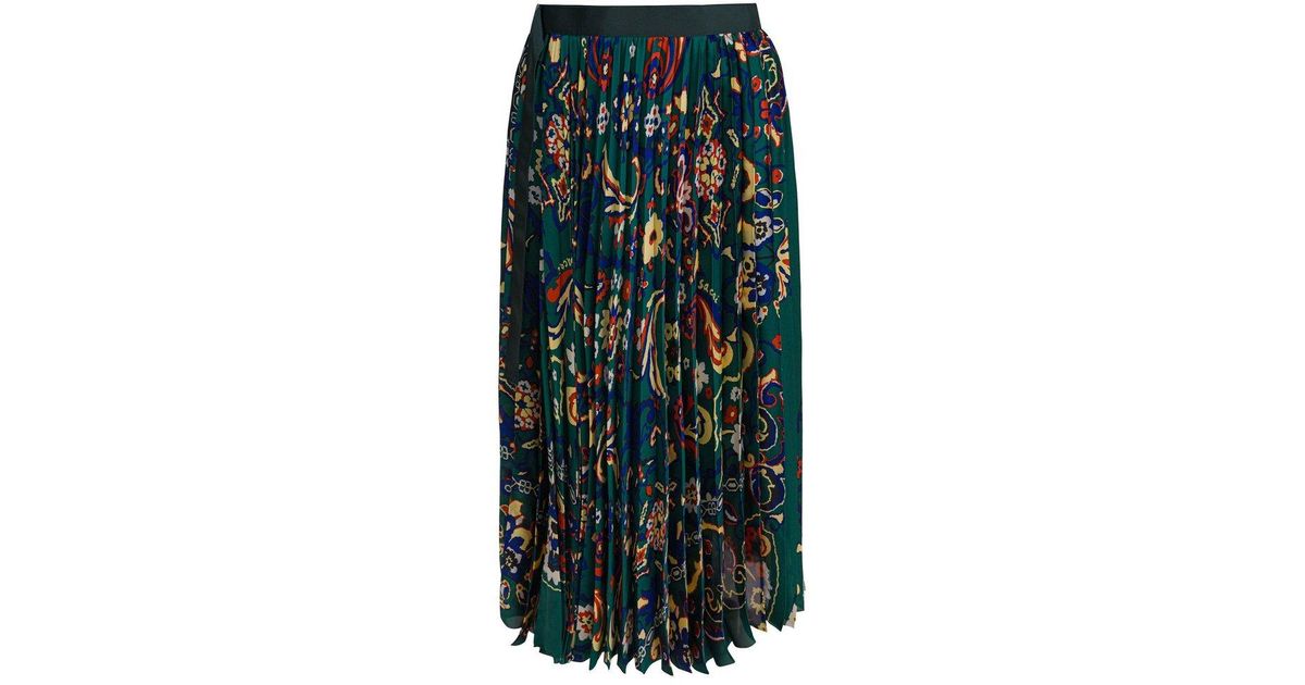 スカート Sacai Floral print skirt Blue Sacai Floral Print Skirt in Blue | Lyst