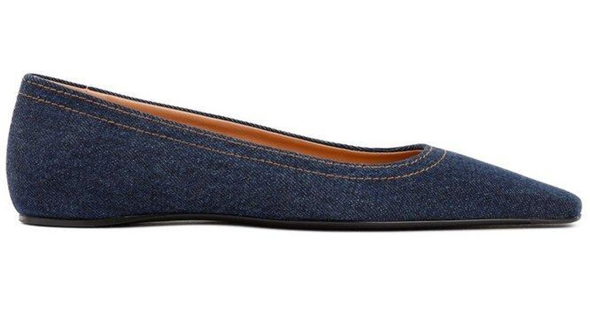 Totême Denim Ballerina Flat Shoes in Navy (Blue) Lyst Canada