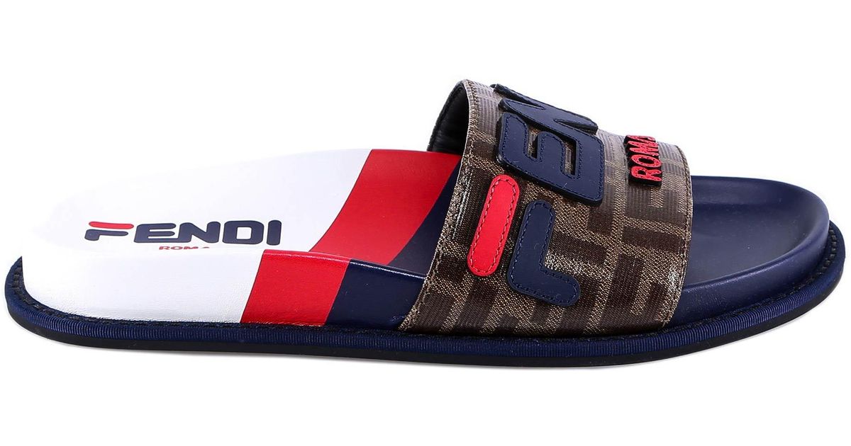 red fendi slides