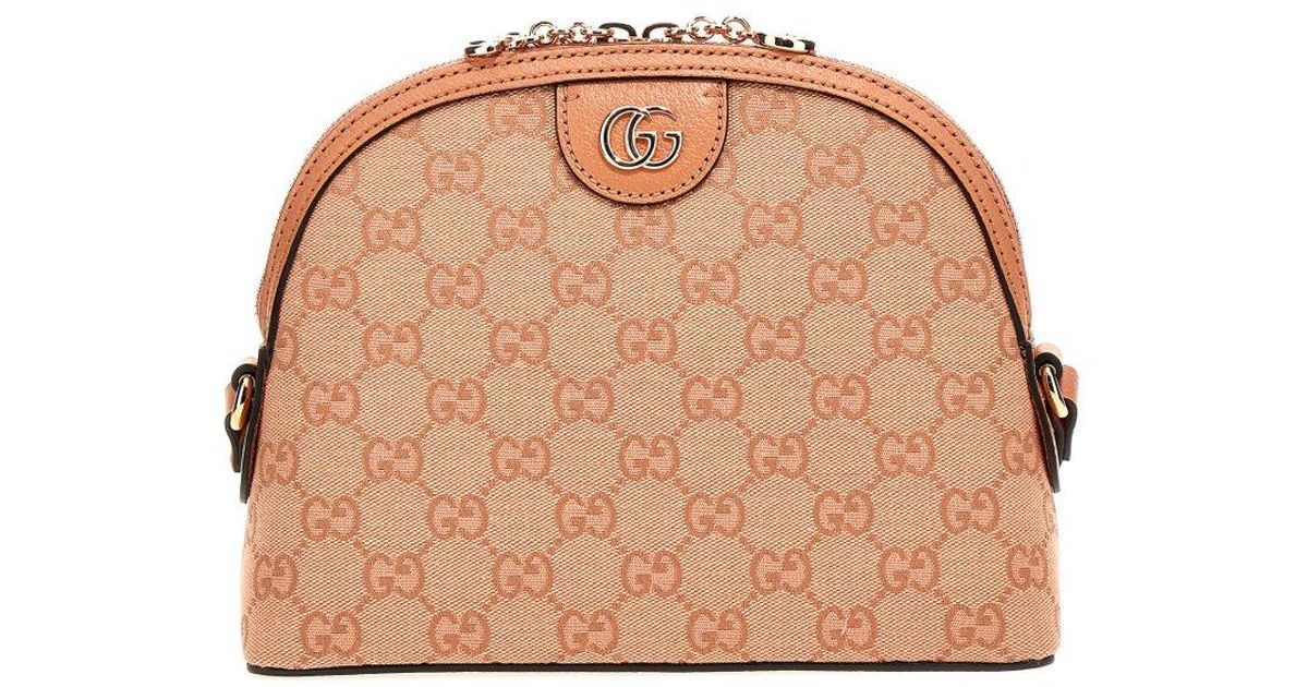 Gucci Ophidia Gg Small Shoulder Bag in Brown Lyst