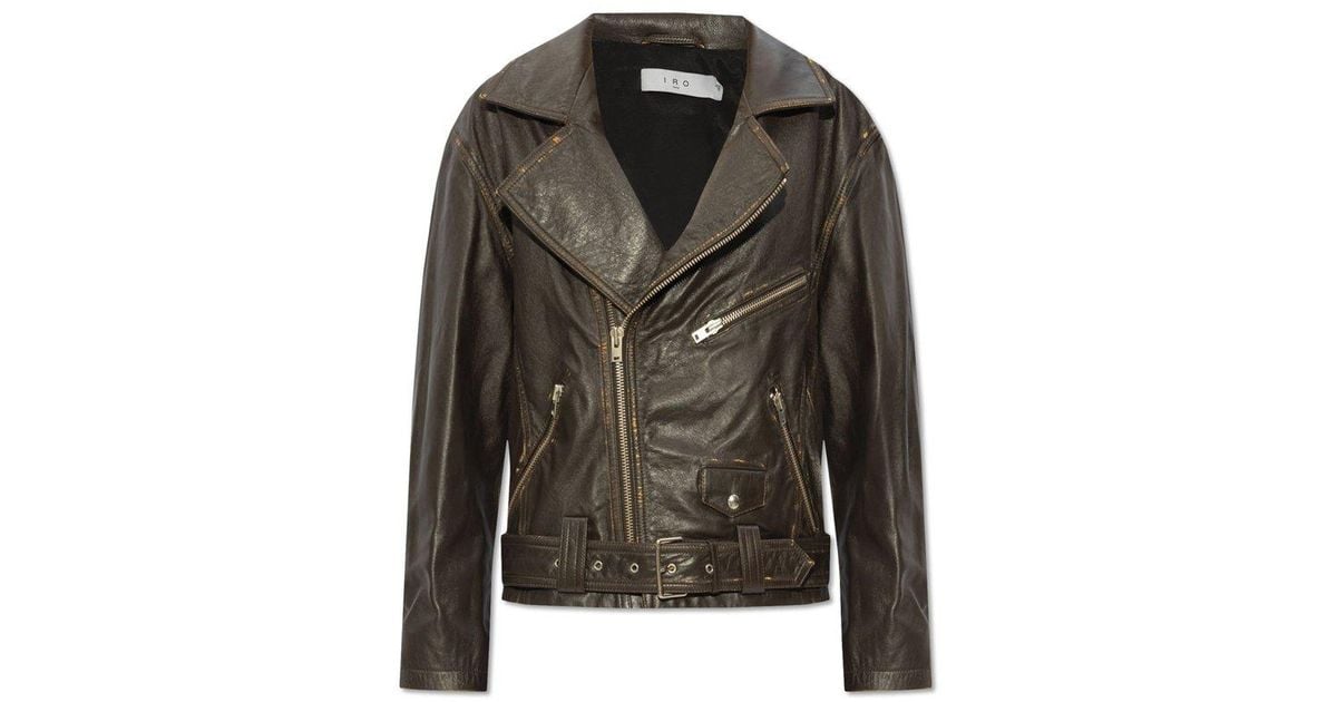 IRO Dylan Leather Jacket in Black Lyst Canada