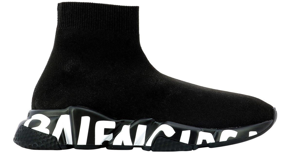 Balenciaga Rubber Speed Sneakers in Black - Lyst