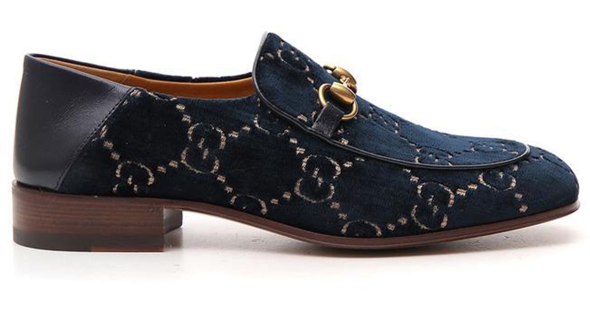 gucci loafers blue