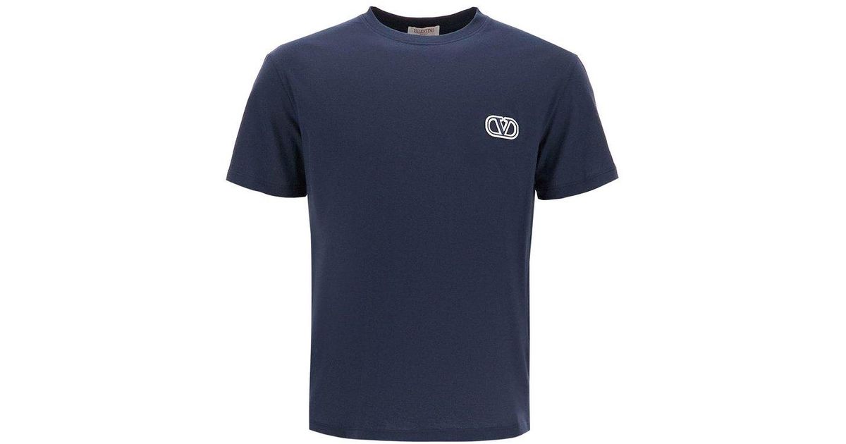 【送料&関税込】Valentino Vlogo Signature Crewneck T-shirt Valentino Vlogo Signature Crewneck Straight Hem T-Shirt in