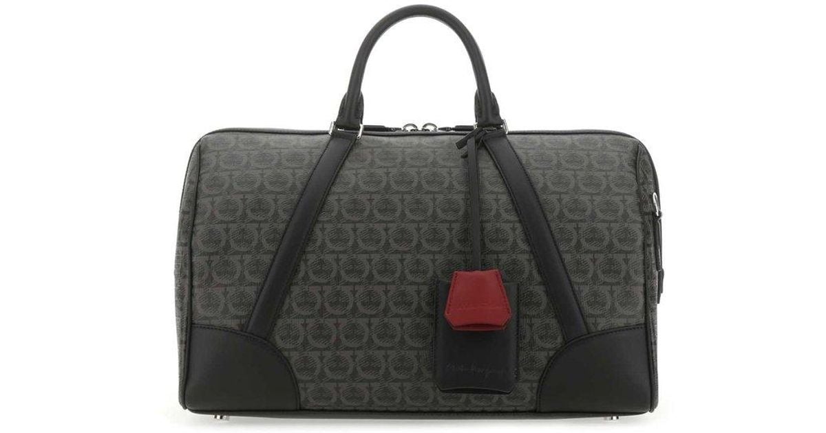 Ferragamo Gancini Weekender Travel Bag in Black for Men Lyst