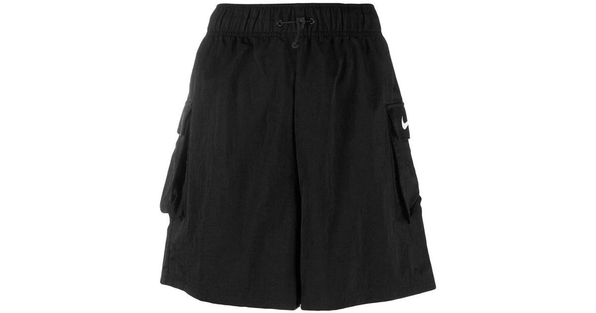 Nike Highrise Drawstring Shorts in Black Lyst
