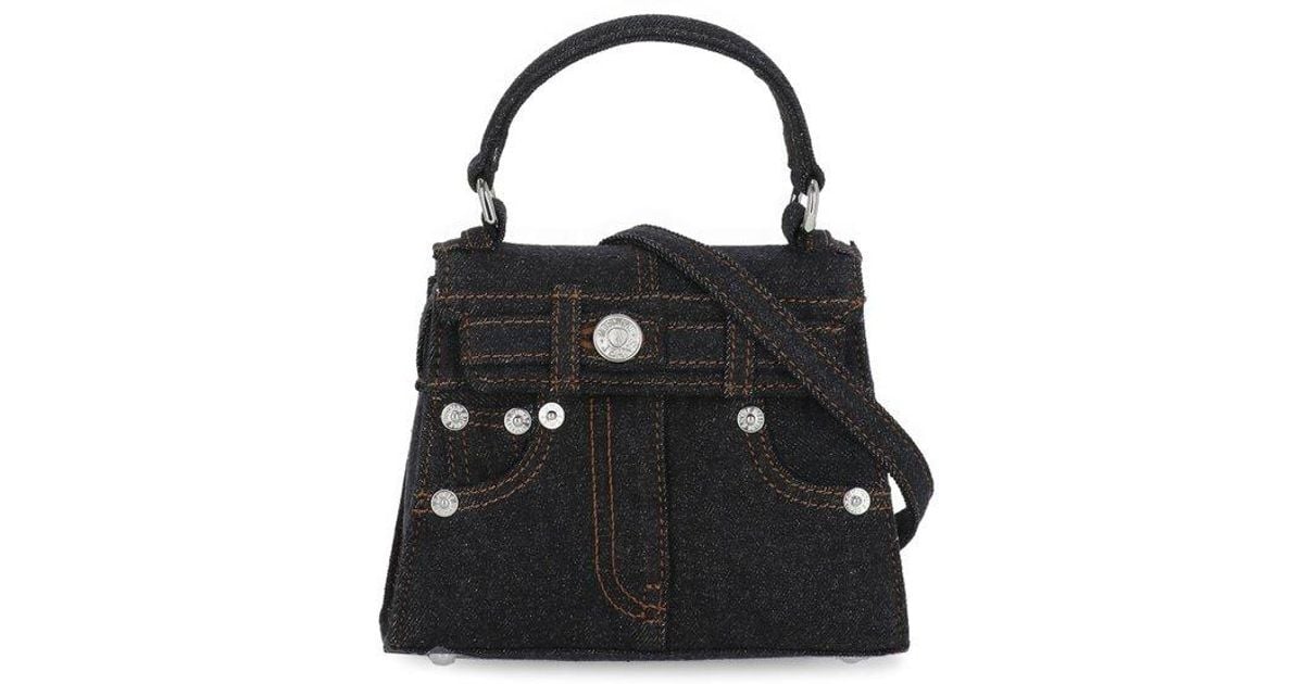 Moschino Jeans Denim Mini Tote Bag in Black Lyst