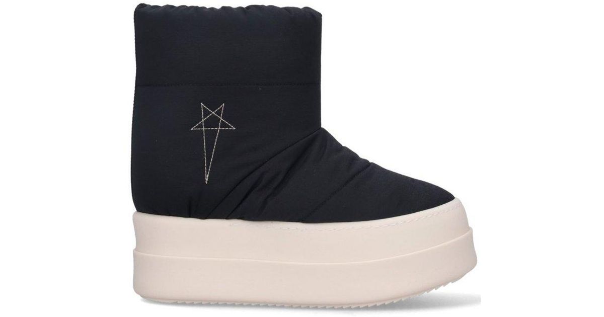 Rick Owens Porterville Mega Bumper Low Lunar Boots in Blue