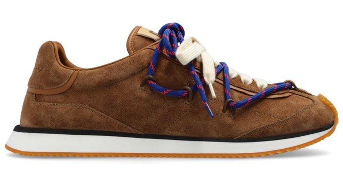 Dolce & Gabbana Dg Logo Detailed Runner Sneakers in Brown