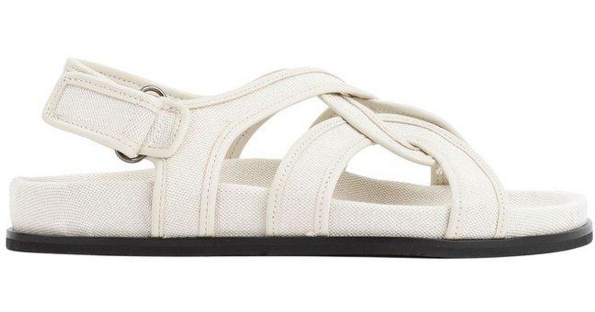 Totême Chunky Strapped Sandals in White | Lyst