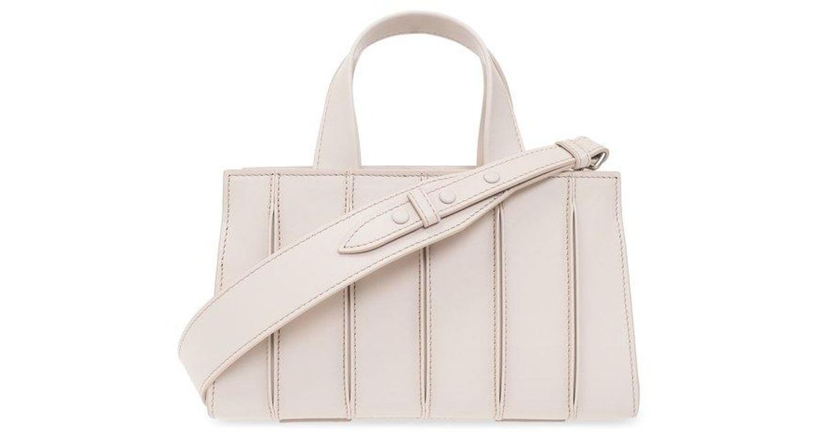 Max Mara Whitney Top Handle Bag in Natural | Lyst