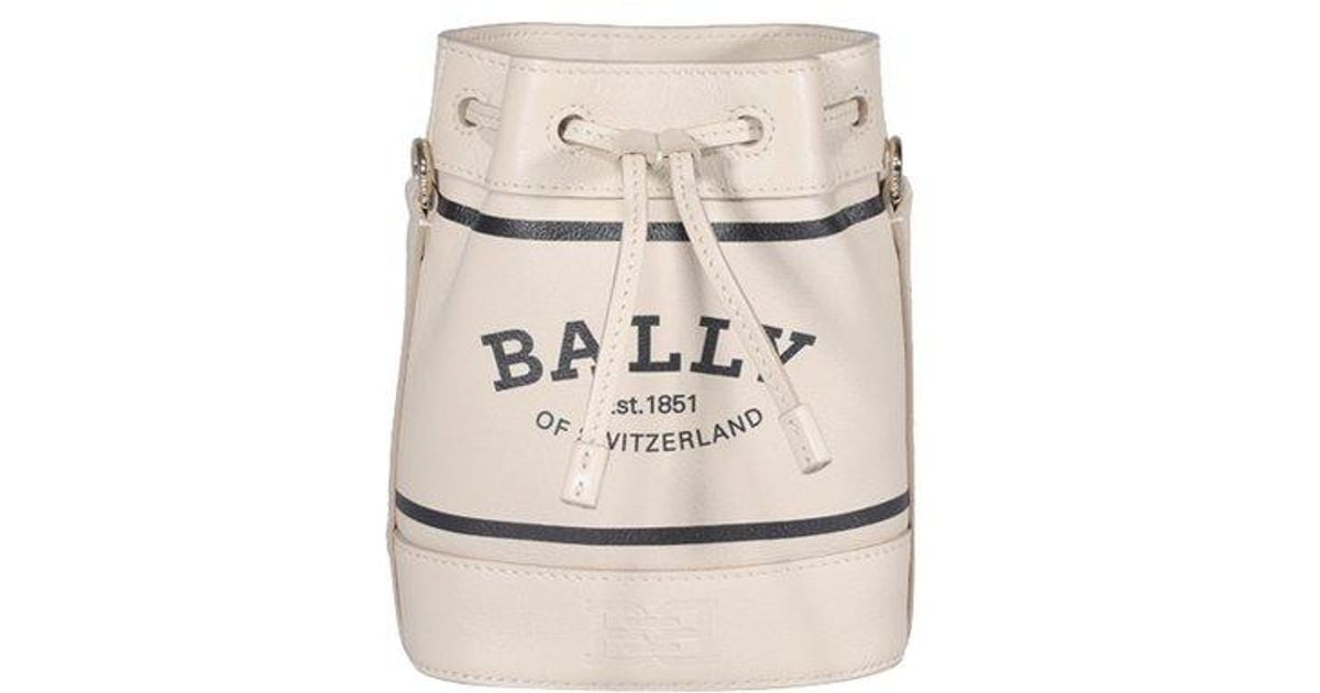 Bally Leather Cleoh Bucket Bag in White Lyst Australia