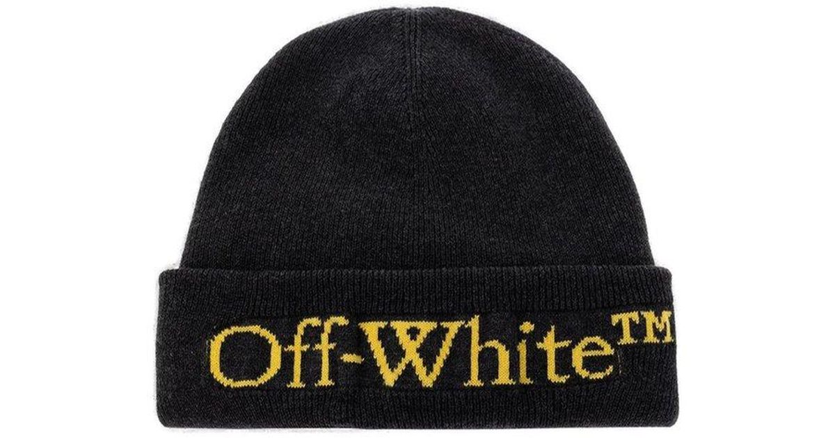 Off-White c/o Virgil Abloh Beanie With Logo in Black for Men | Lyst