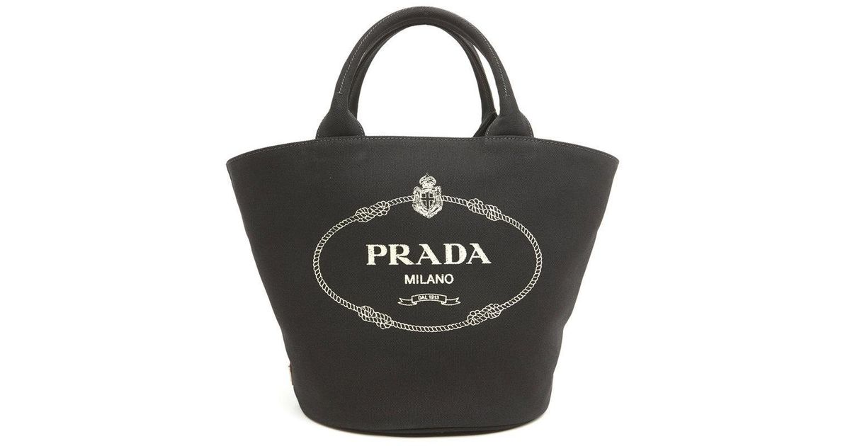 prada logo tote bag