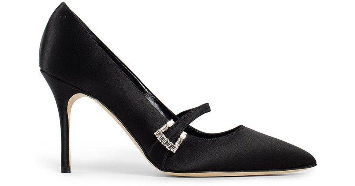 Escarpins Manolo Blahnik En Daim - Modèle Mary Jane, Talons BB 3,75 Pouces, Couleur Taupe Beige, Taille 40.5 Neufs Sans Boîte