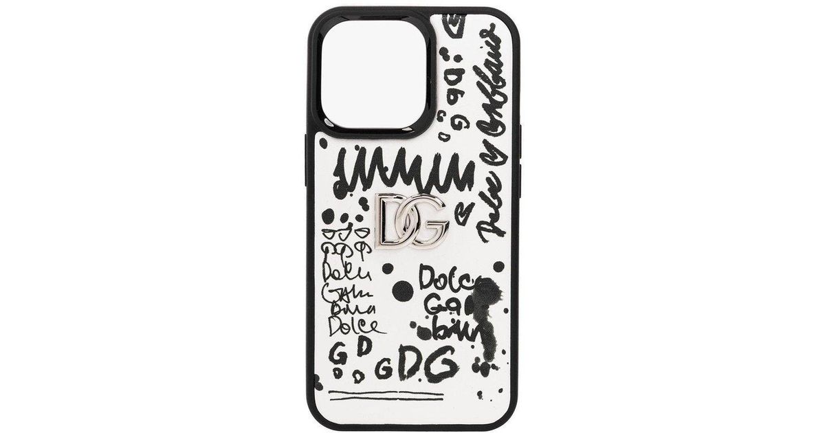 Dolce & Gabbana Graffiti-printed Iphone 13 Pro Cover in Black for