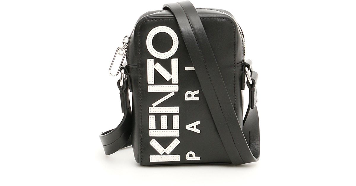 KENZO Logo Large Crossbody Bag in Black for Men | Lyst