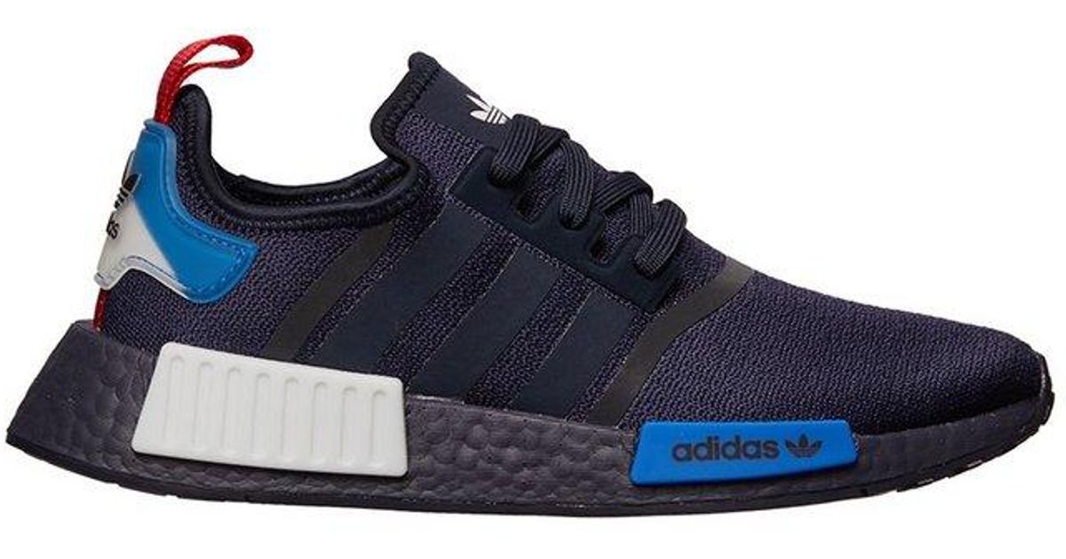 Adidas originals nmd top r1 white/black/lush blue