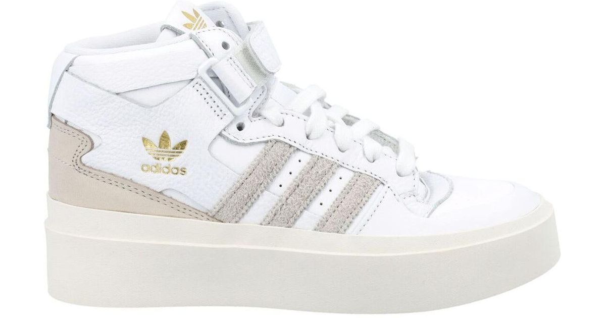 Adidas Leather Forum Bonega High Top Sneakers In White Lyst 8675