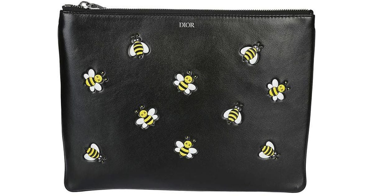 Dior Homme Leather X Kaws Bee Pouch in 