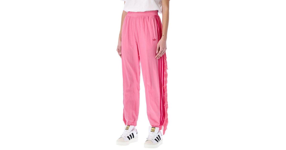 adidas Fringe-detailed Track Pants in Pink | Lyst