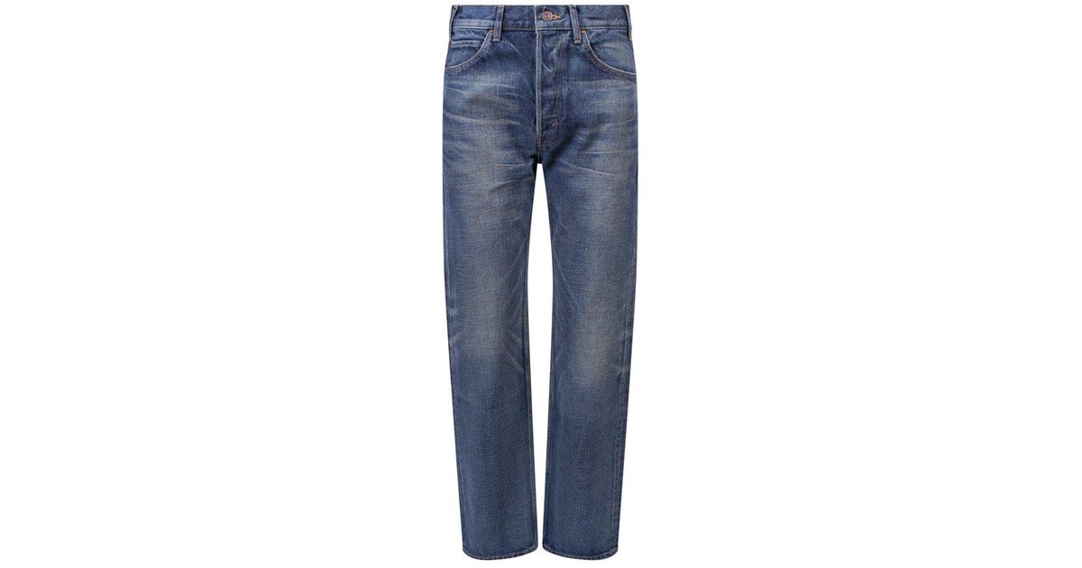 Celine Polly Mid-rise Jeans in Blue | Lyst