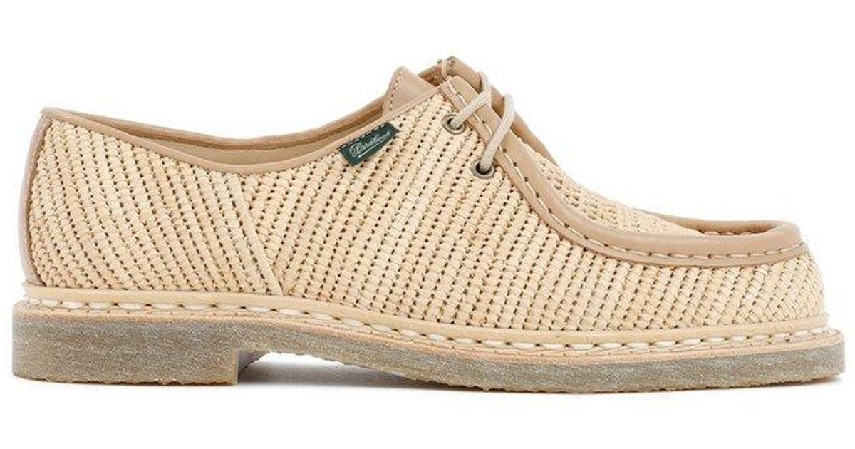 Paraboot Michael Raphia Lace-up Shoes in Brown for Men | Lyst