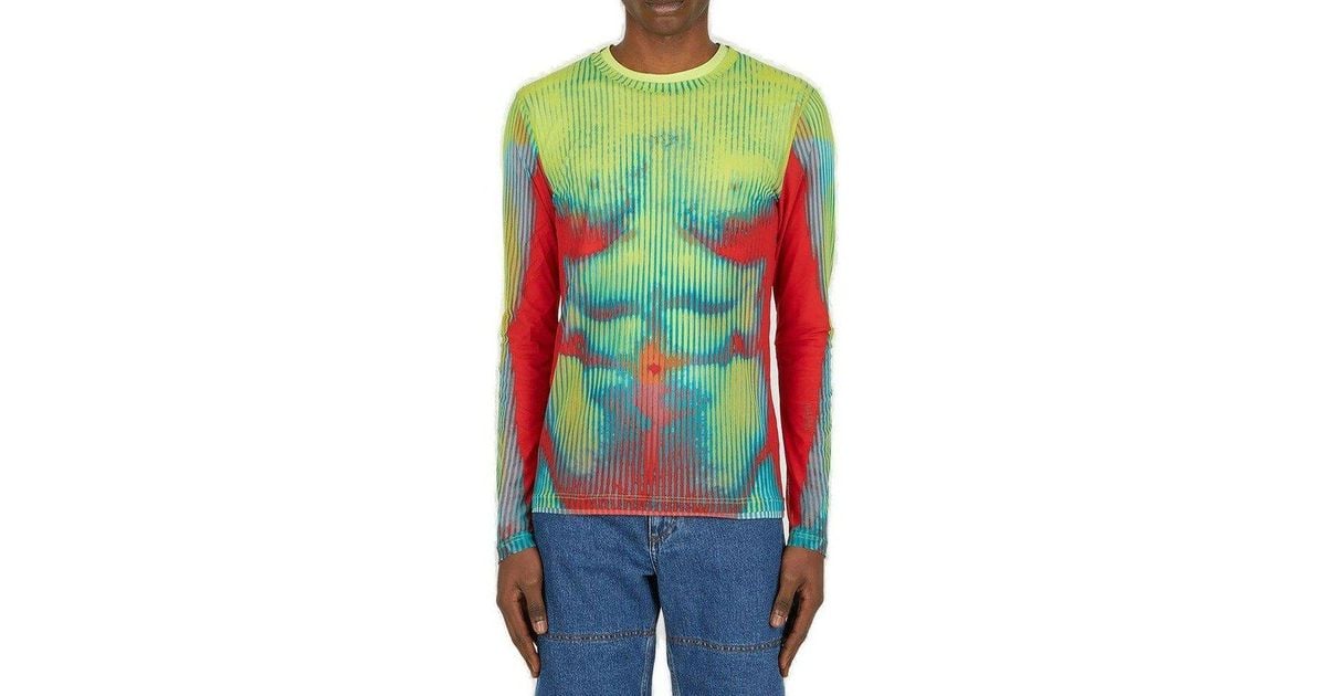 Y. Project X Jean Paul Gaultier Body Morph Mesh Cover T