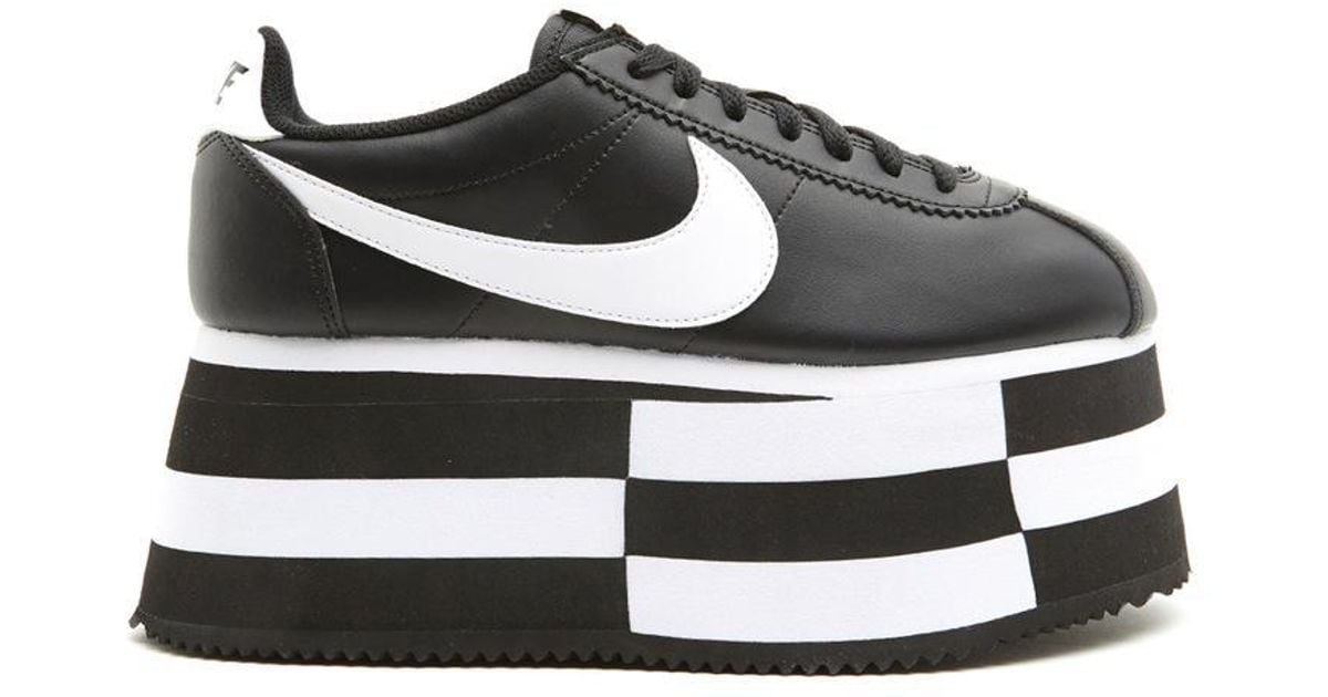 nike checkered platform cortez sneakers