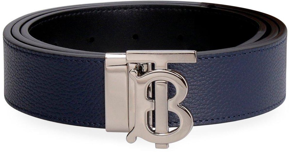 Burberry Men's Logo-Plaque Buckle-Fastening Belt