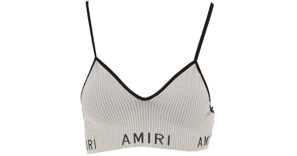 AMIRI logo-underband Seamless Bra - Farfetch