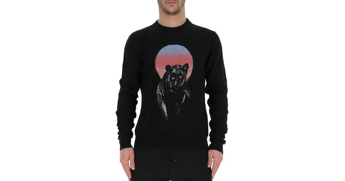 saint laurent panther sweater