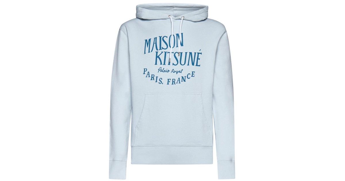 【送料&関税込】Maison KitsunAC palais  Hoodie Maison Kitsuné Palais Royal Classic Hoodie Grey Blue | Cultizm