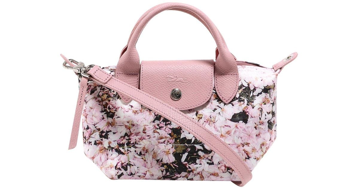Longchamp Cotton Le Pliage Printemps/ete 2021 Xs Tote Bag in Pink 